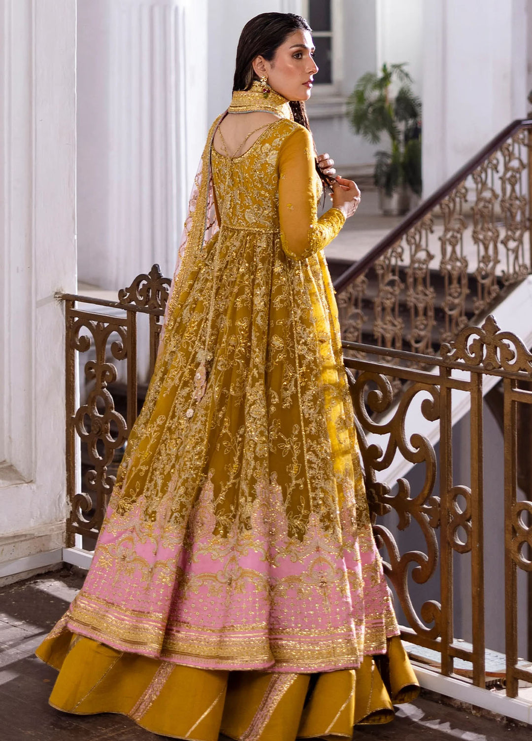 Jahan by Erum Khan Embroidered Net Lehnga