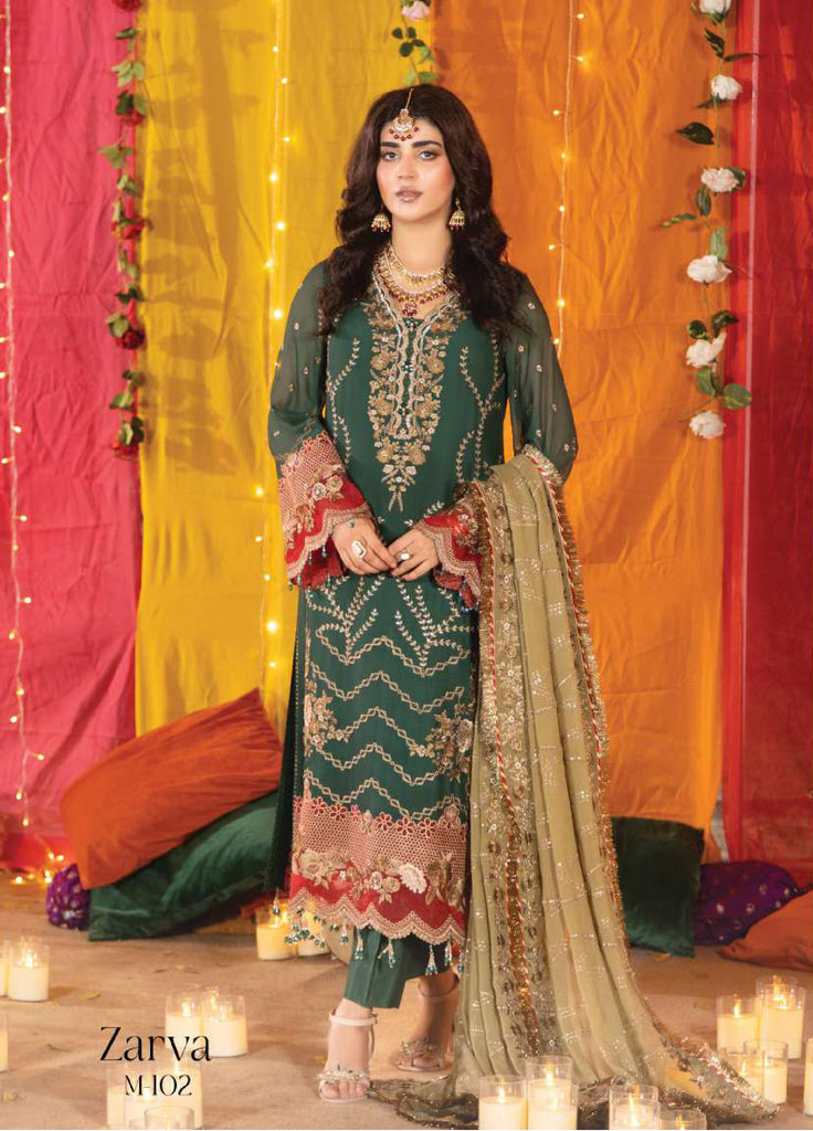 Shagun by Imrozia Premium Women 3 Piece Chiffon Suit