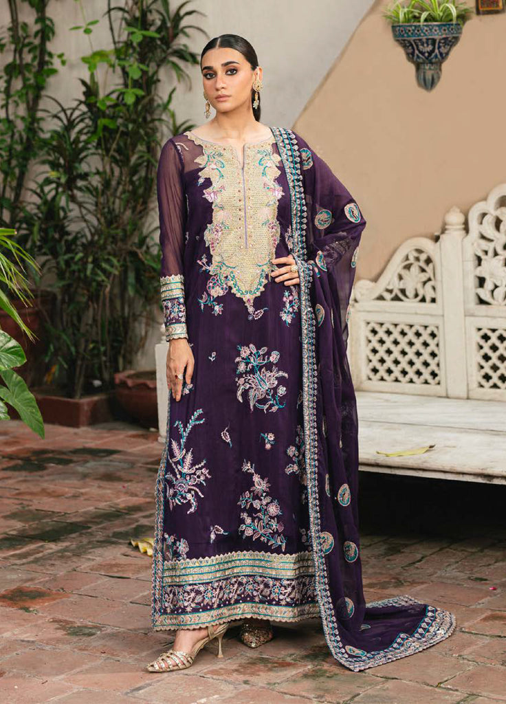 Gulnaar by Freesia Embroidered Chiffon Suits3 Piece