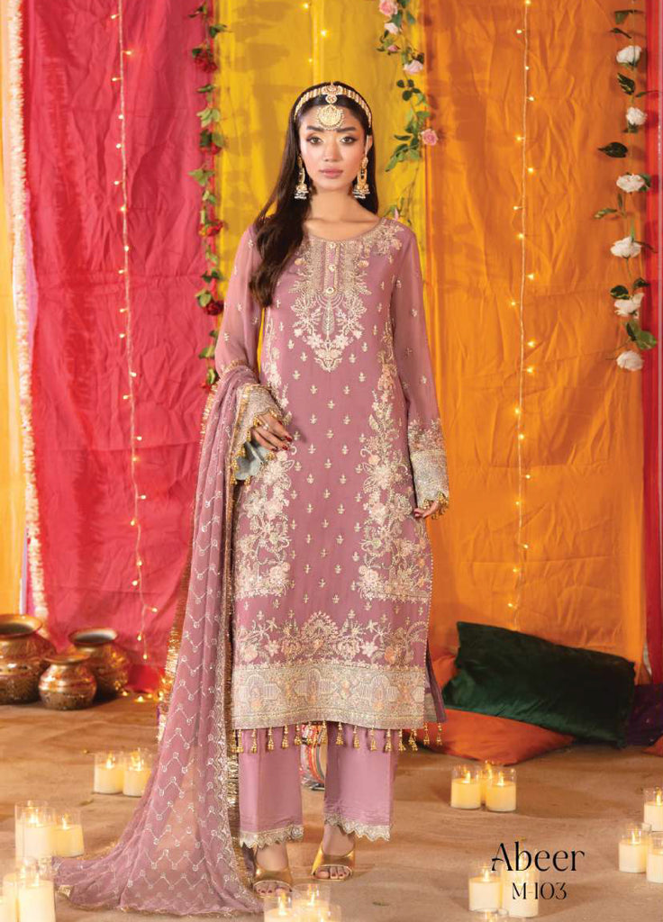 Shagun by Imrozia Premium Women 3 Piece Chiffon Suit