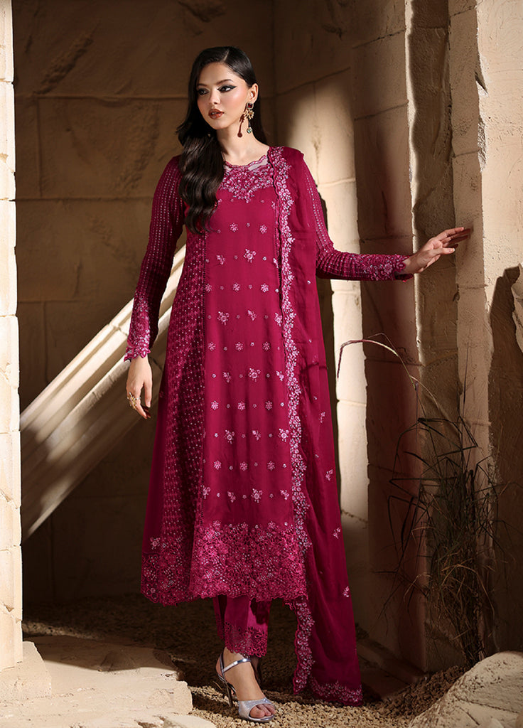 Luxe by Azure  Chiffon Embroidered Suits 3 Piece