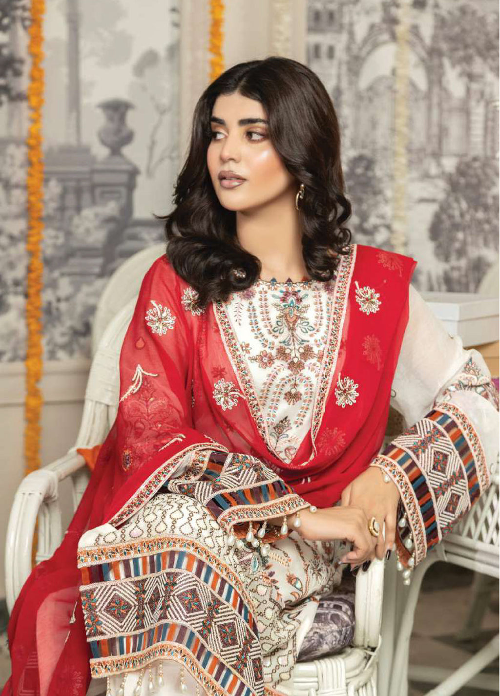 Shagun by Imrozia Premium Women 3 Piece Chiffon Suit