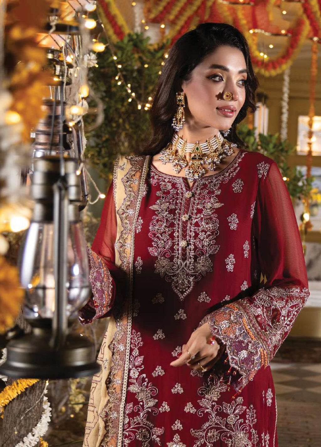 Shagun by Imrozia Premium Women 3 Piece Chiffon Suit