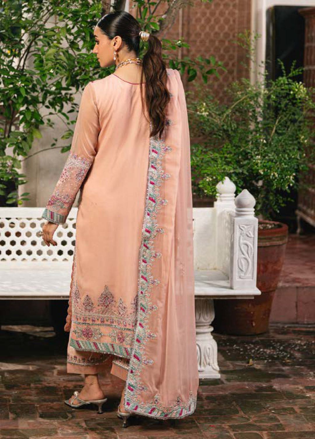 Gulnaar by Freesia Embroidered Chiffon Suits 3 Piece
