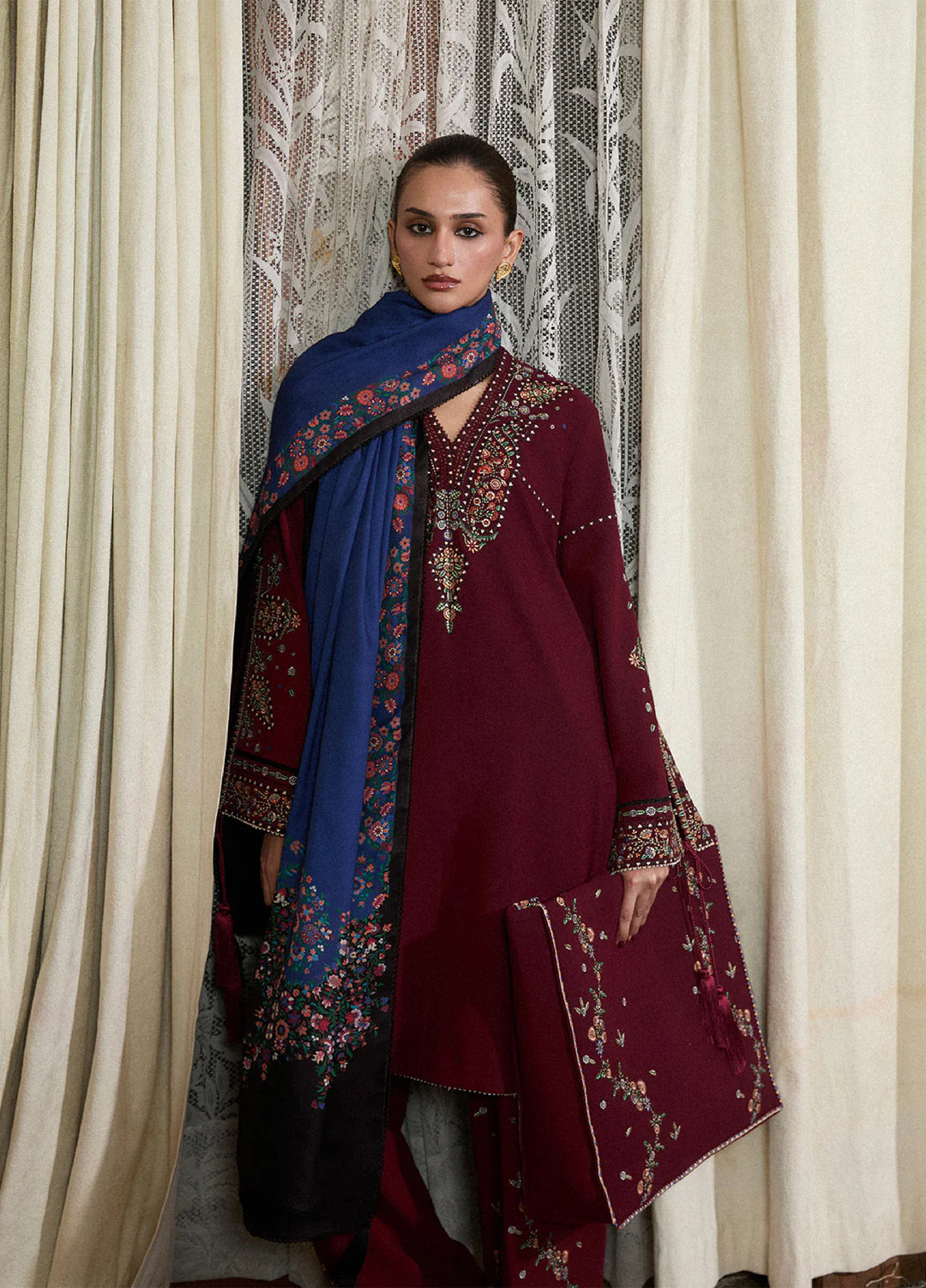Jugnu by Hussain Rehar Karandi Embroidered Suits 3 Piece