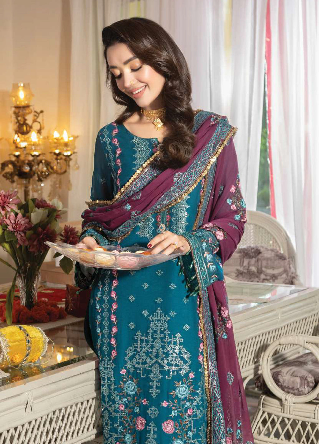 Shagun by Imrozia Premium Women 3 Piece Chiffon Suit