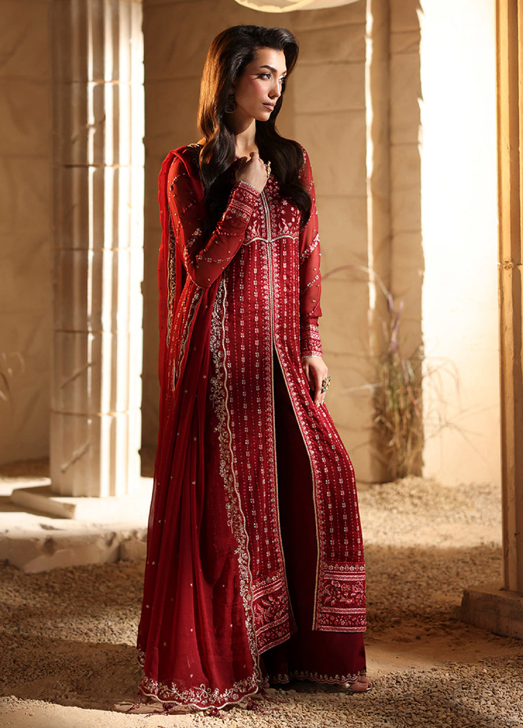 Luxe by Azure  Chiffon Embroidered Suits 3 Piece