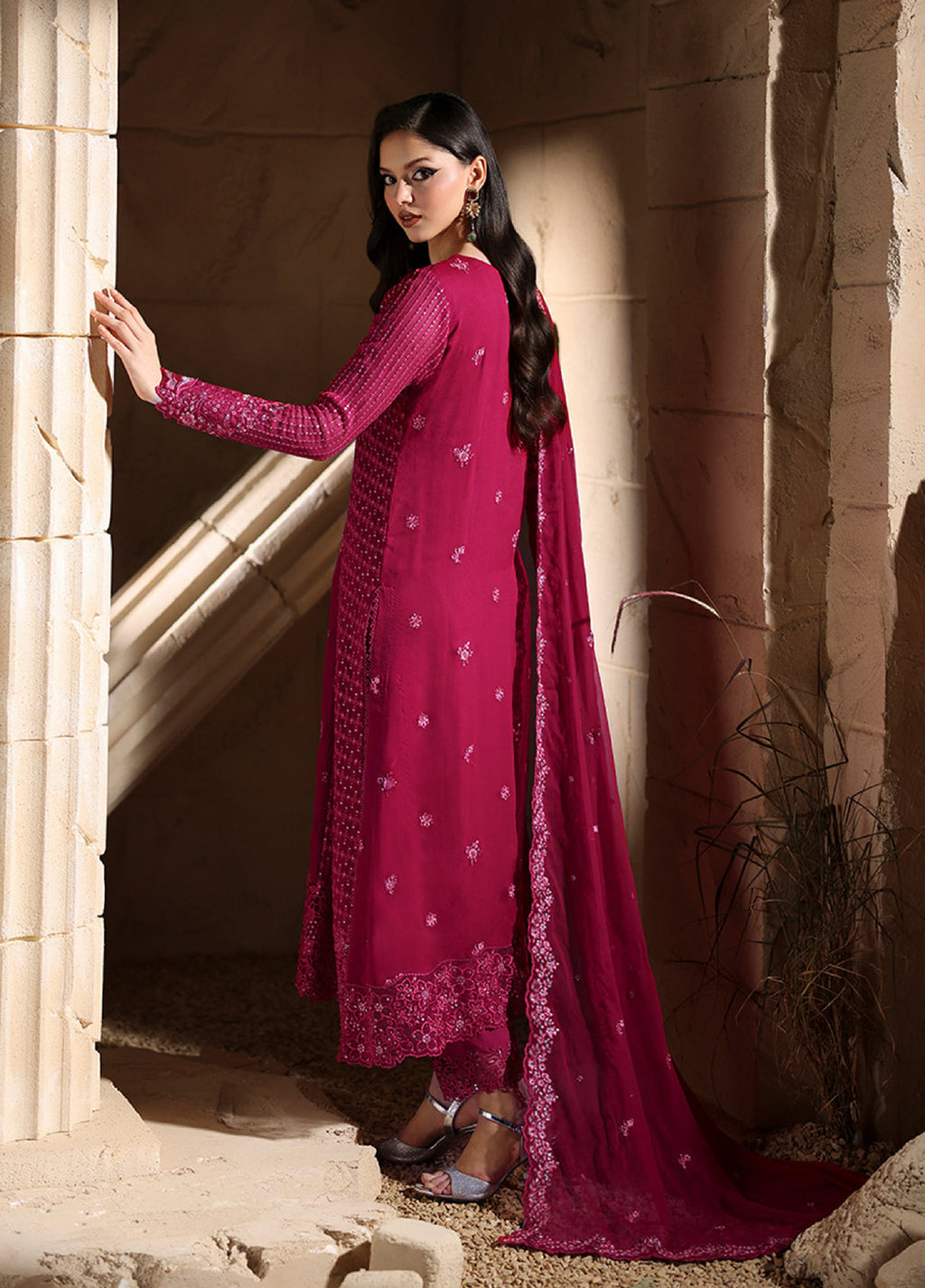 Luxe by Azure  Chiffon Embroidered Suits 3 Piece