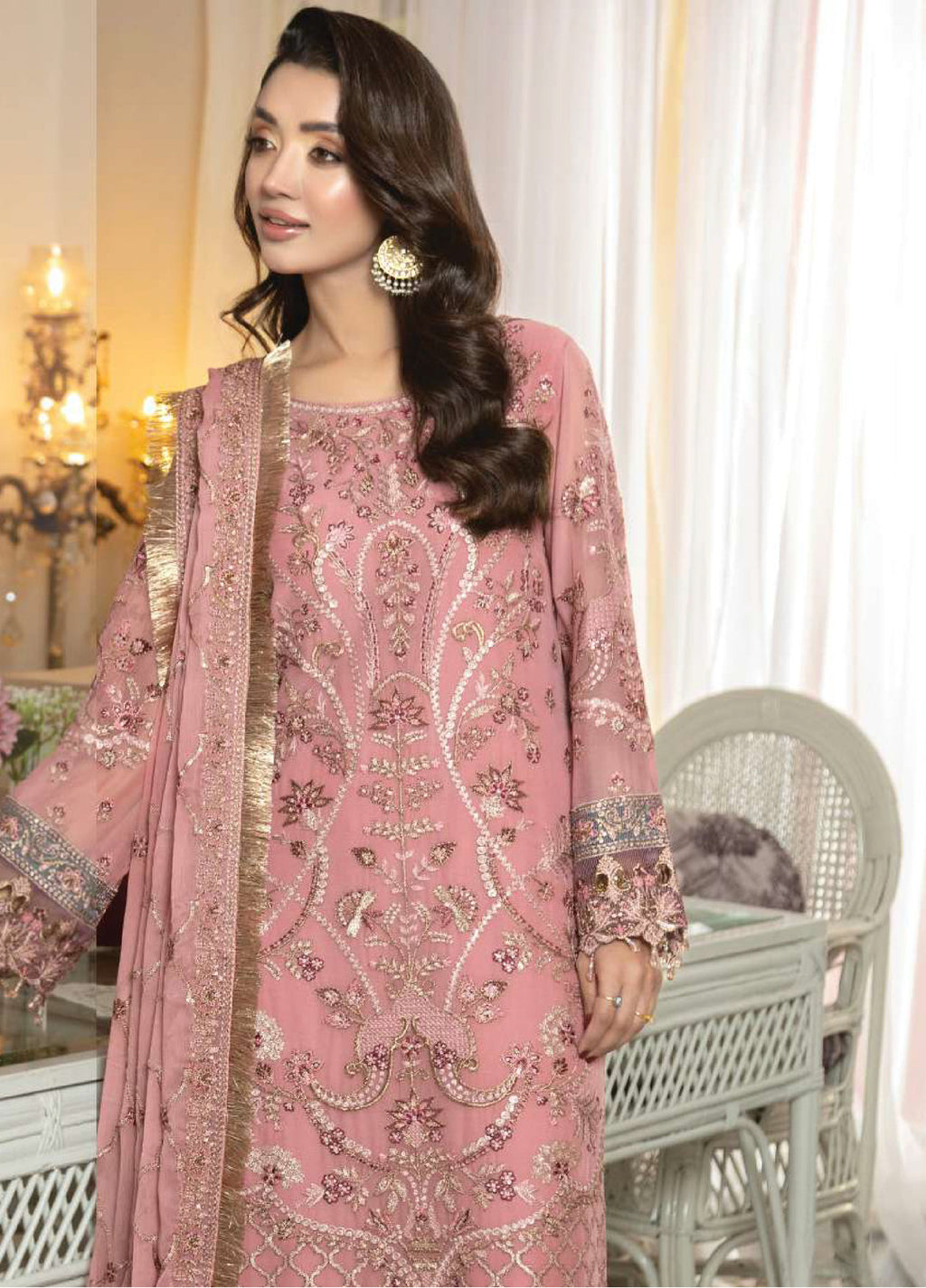 Shagun by Imrozia Premium Women 3 Piece Chiffon Suit