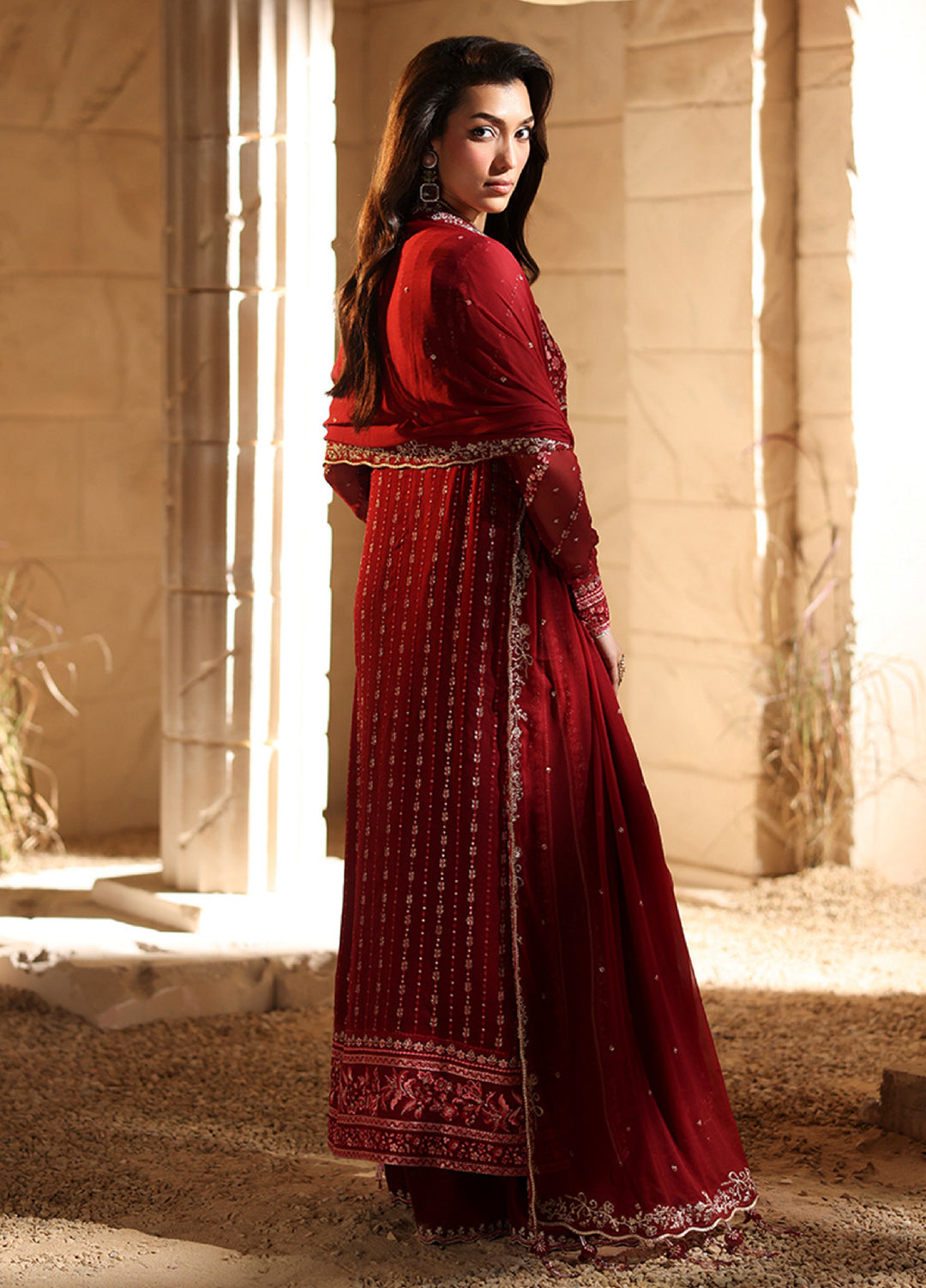 Luxe by Azure  Chiffon Embroidered Suits 3 Piece