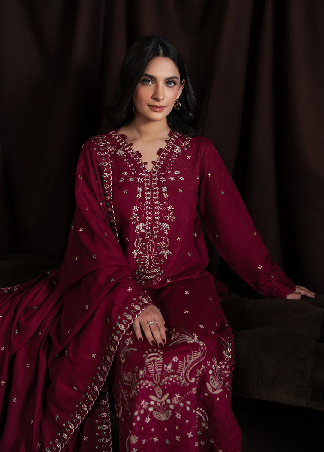 Neeshay Winter Reverie  Karandi Embroidered Suits 3 Piece
