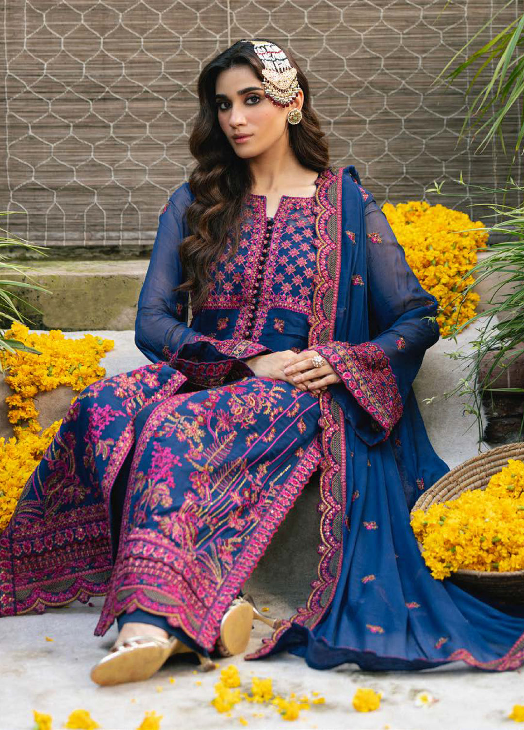 Gulnaar by Freesia Embroidered Chiffon Suits d 3 Piece