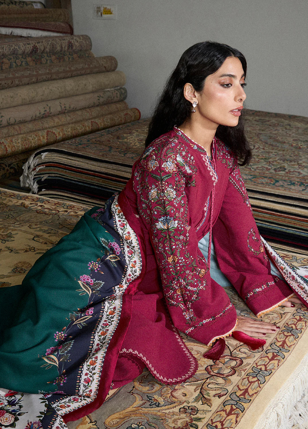 Jugnu by Hussain Rehar Karandi Embroidered Suits 3 Piece