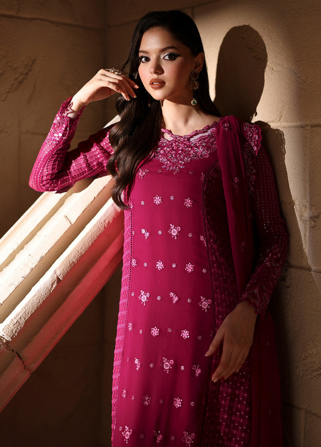 Luxe by Azure  Chiffon Embroidered Suits 3 Piece