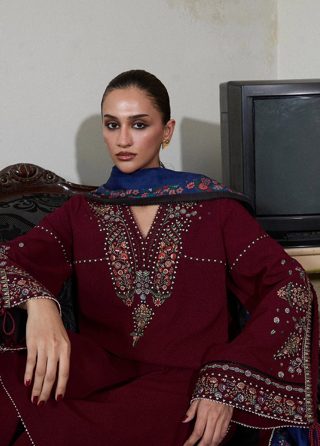 Jugnu by Hussain Rehar Karandi Embroidered Suits 3 Piece