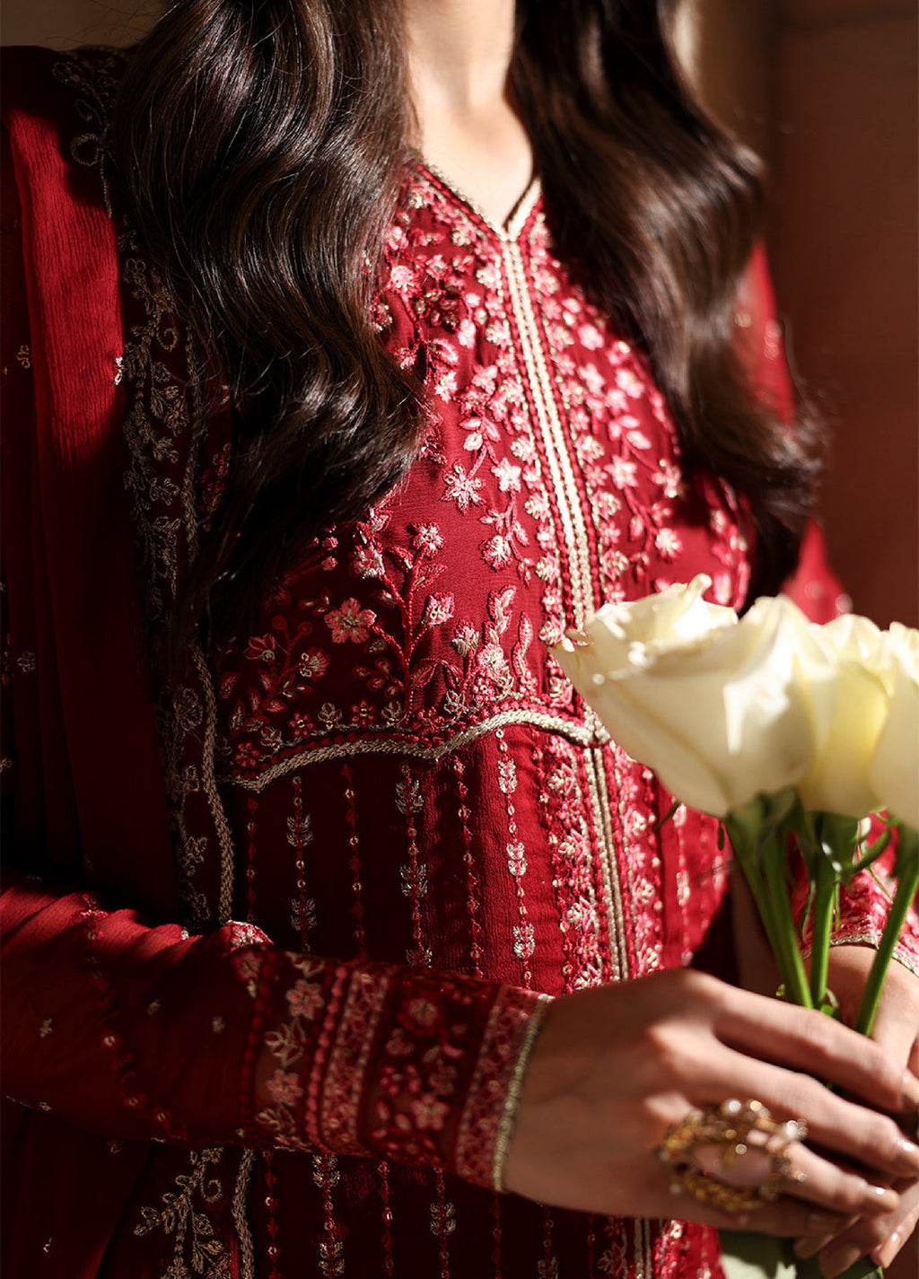 Luxe by Azure  Chiffon Embroidered Suits 3 Piece