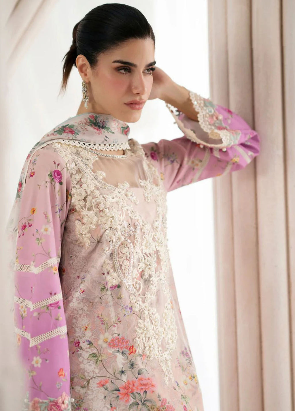 Ajr couture Embroidered Silk Suits Unstitched