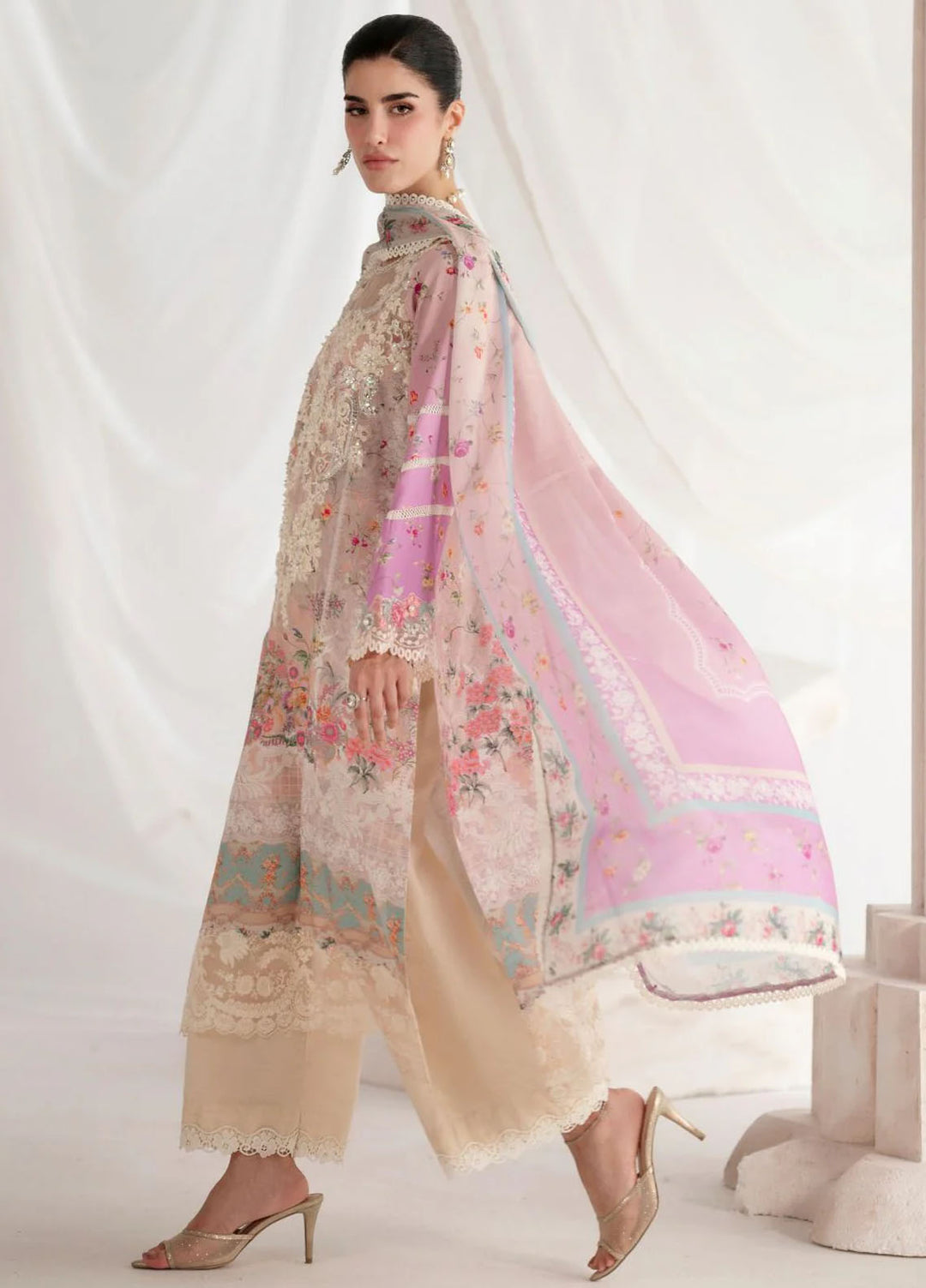 Ajr couture Embroidered Silk Suits Unstitched