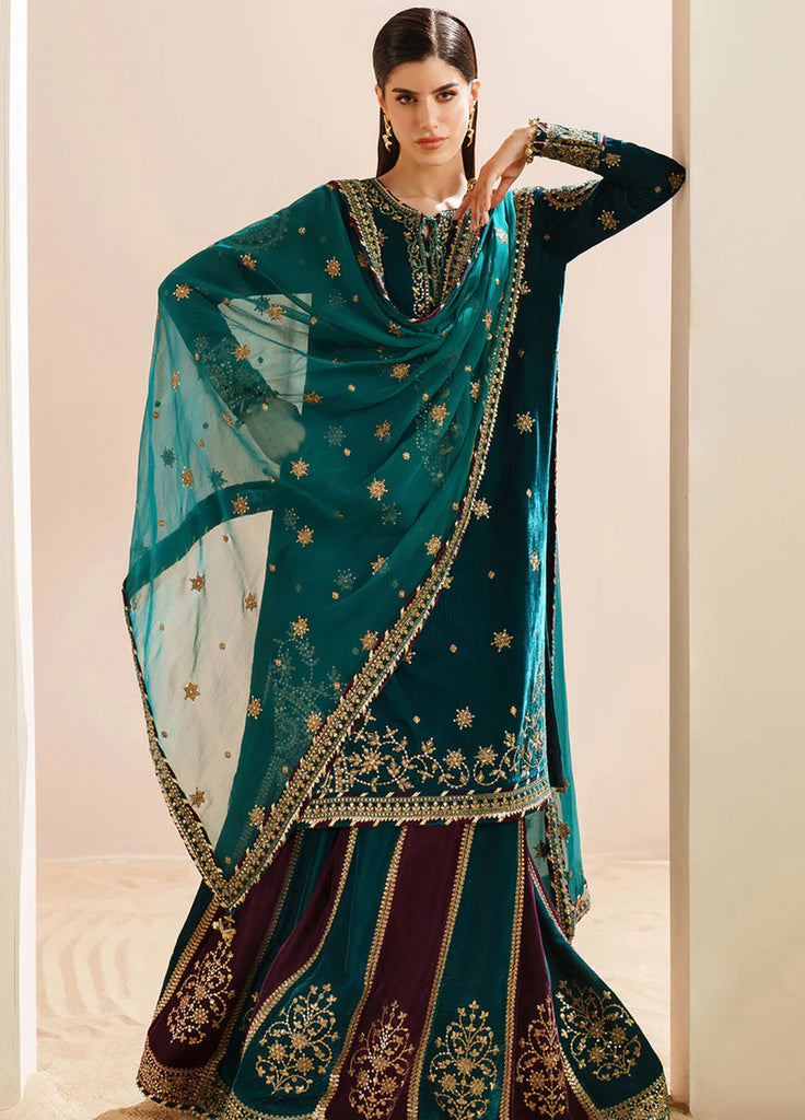 Velvet Vogue by Jazmin Embroidered Velvet Suits 3 Piece