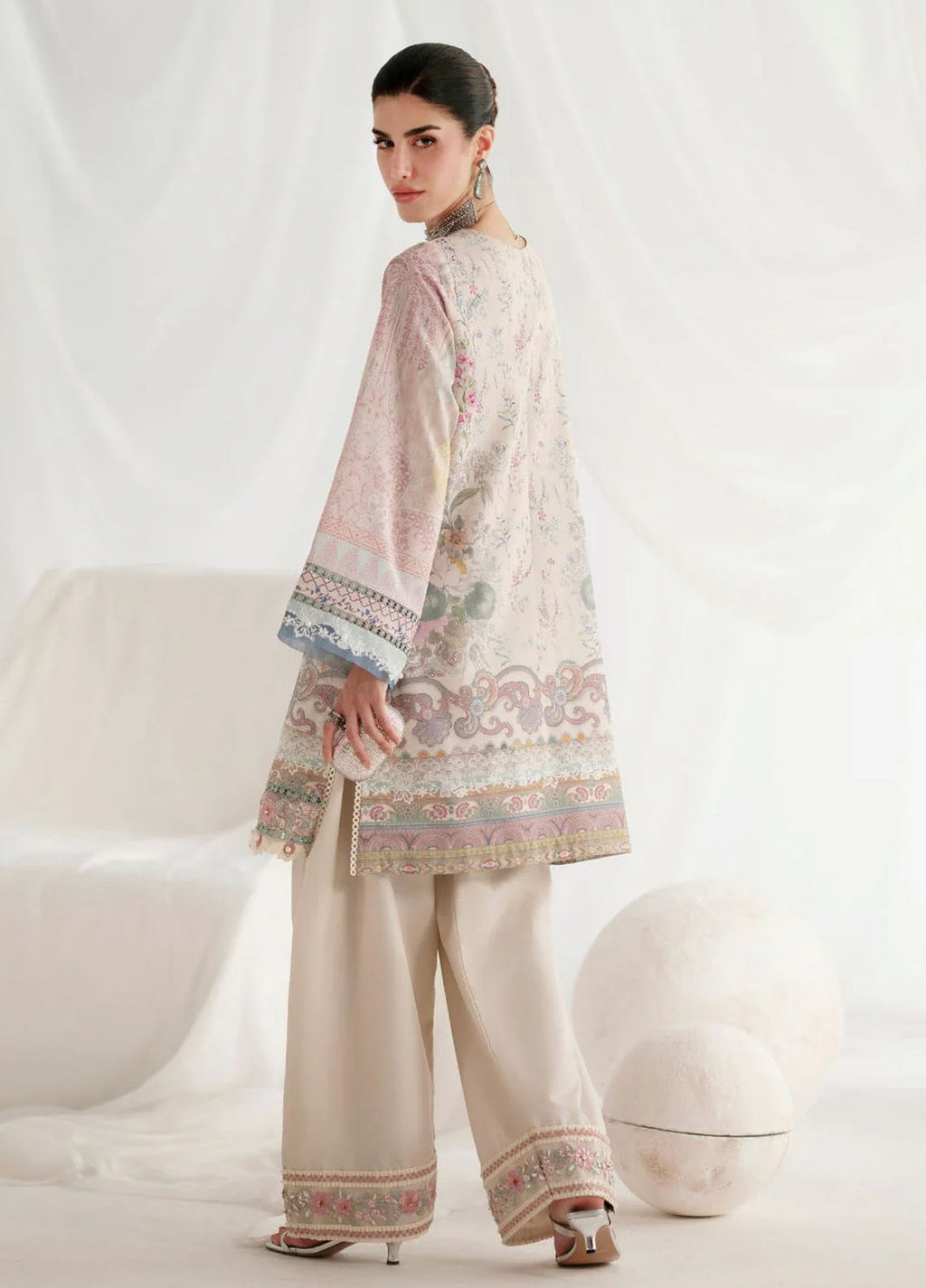 Ajr couture Embroidered Silk Suits Unstitched 3 Piece