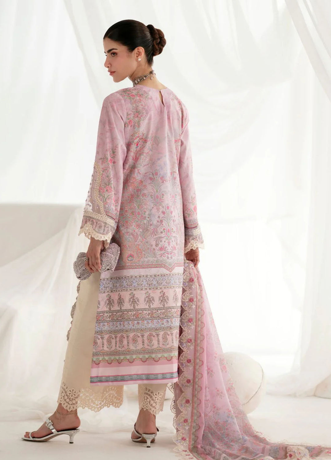 Ajr couture Embroidered Silk Suits Unstitched 3 Piece