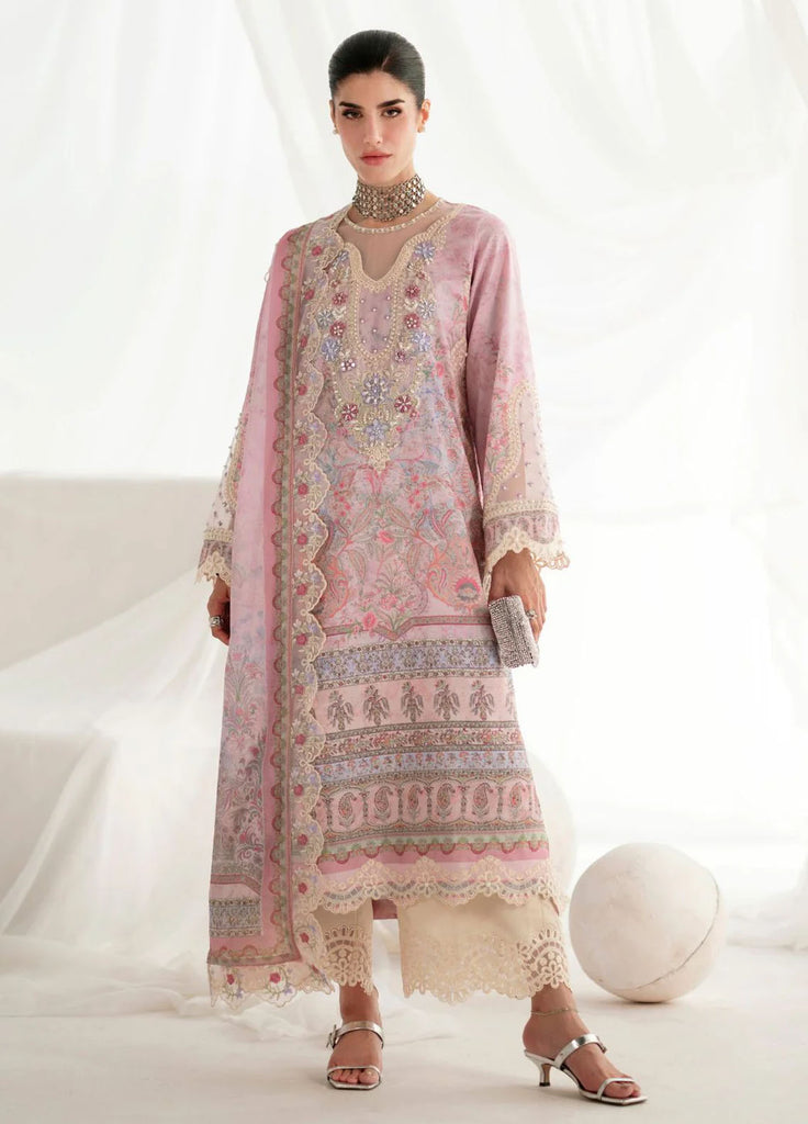 Ajr couture Embroidered Silk Suits Unstitched 3 Piece