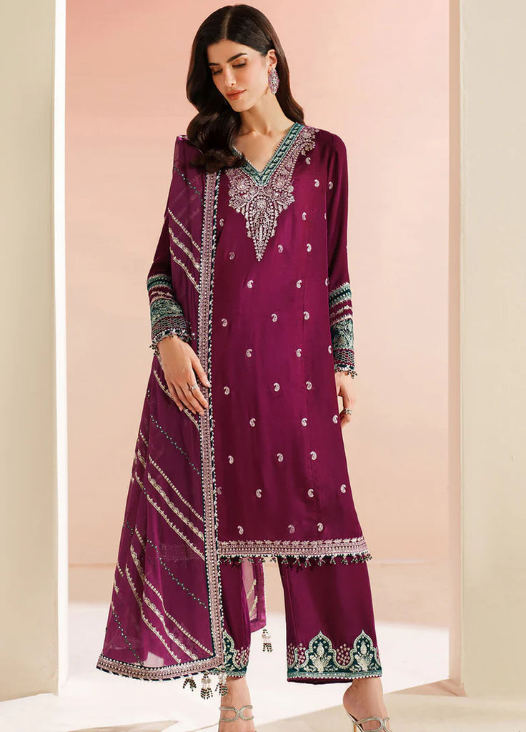 Velvet Vogue by Jazmin Embroidered Velvet Suits 3 Piece