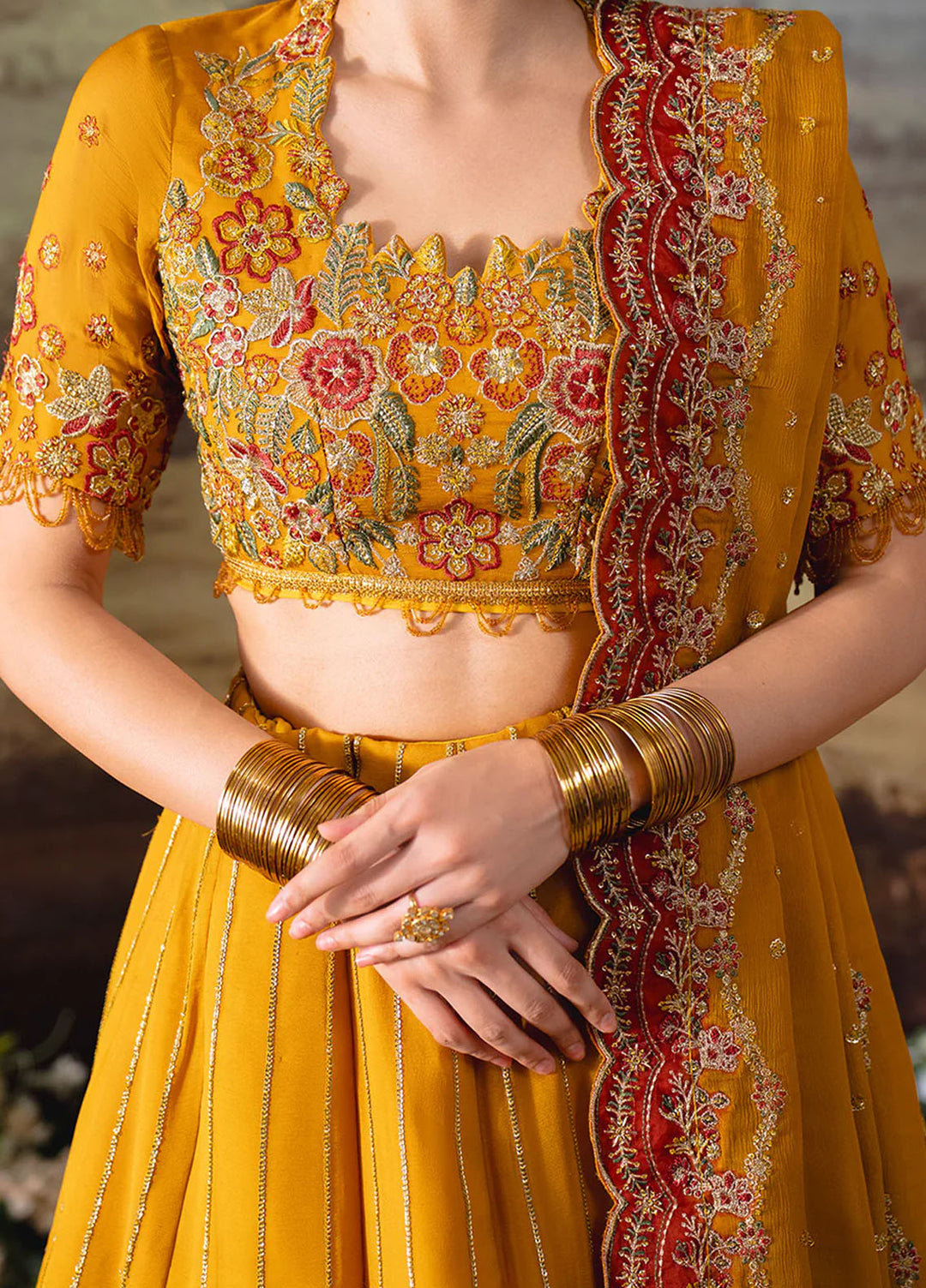 Dastaan by Neeshay Embroidered Chiffon Suits 3 Piece