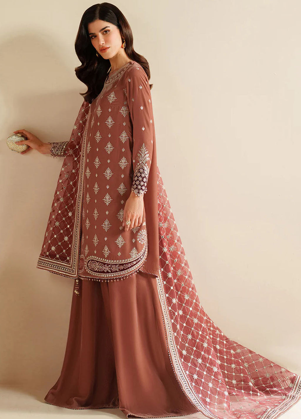 Velvet Vogue by Jazmin Embroidered Velvet Suits 3 Piece