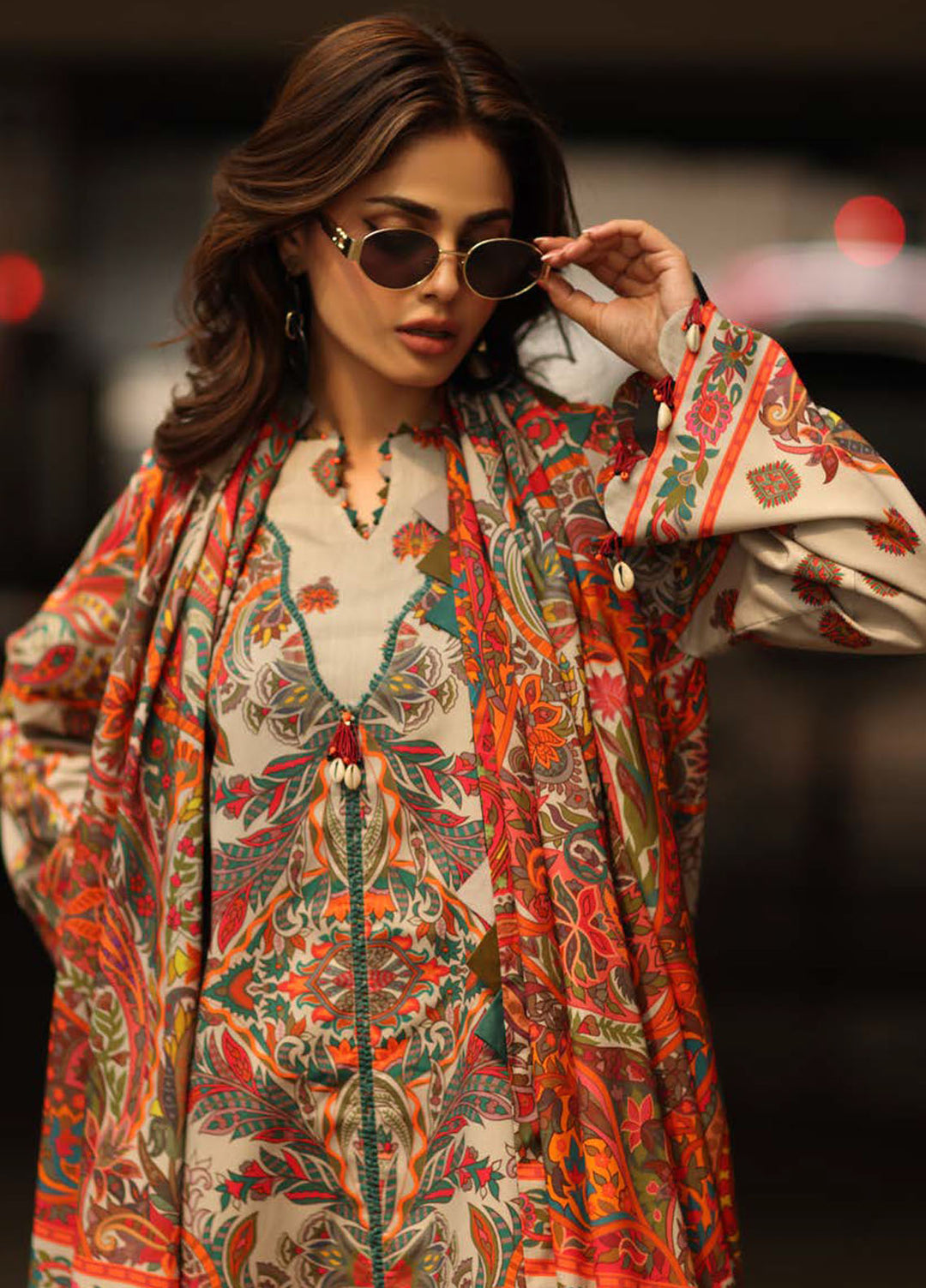 C Prints by Charizma Printed Linen Suits  3 Piece