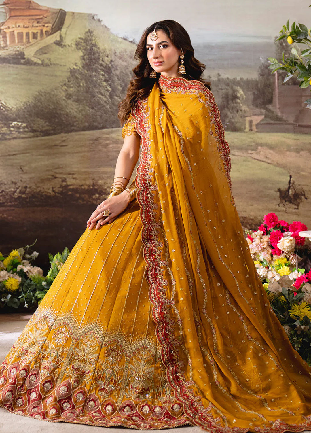 Dastaan by Neeshay Embroidered Chiffon Suits 3 Piece