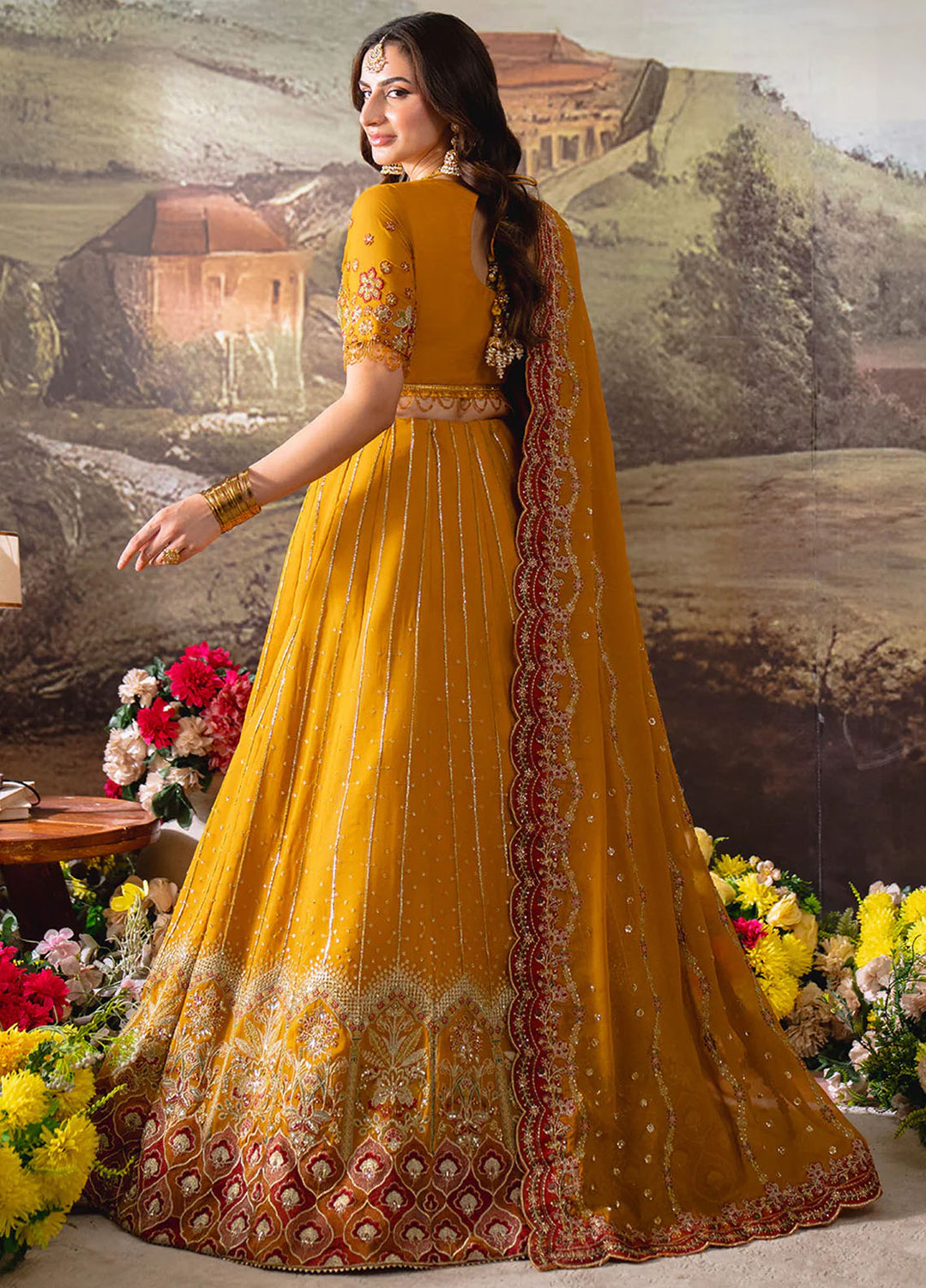 Dastaan by Neeshay Embroidered Chiffon Suits 3 Piece