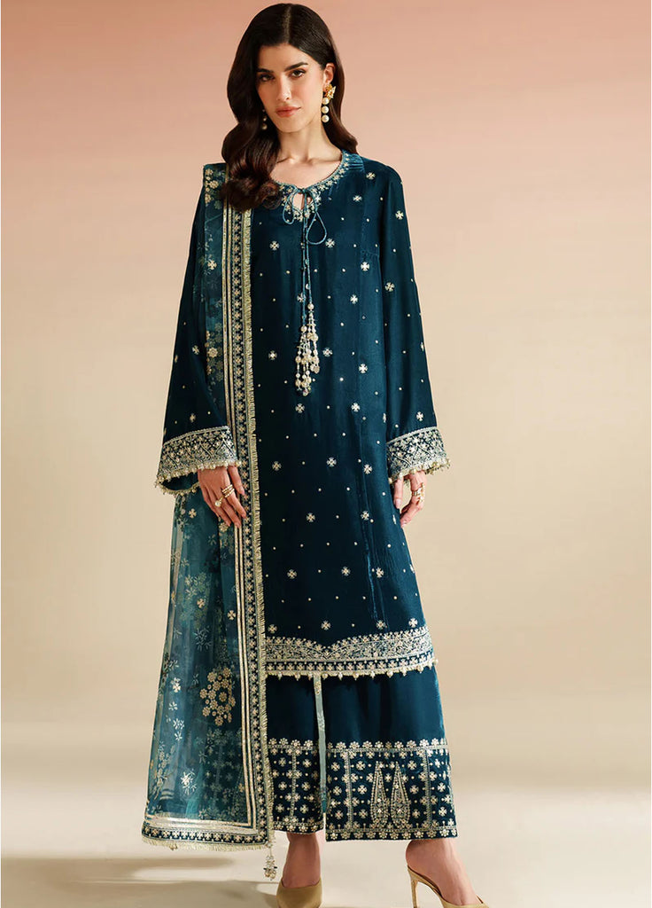Velvet Vogue by Jazmin Embroidered Velvet Suits 3 Piece