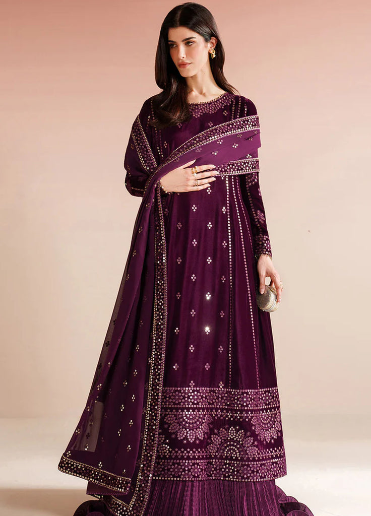 Velvet Vogue by Jazmin Embroidered Velvet Suits  3 Piece