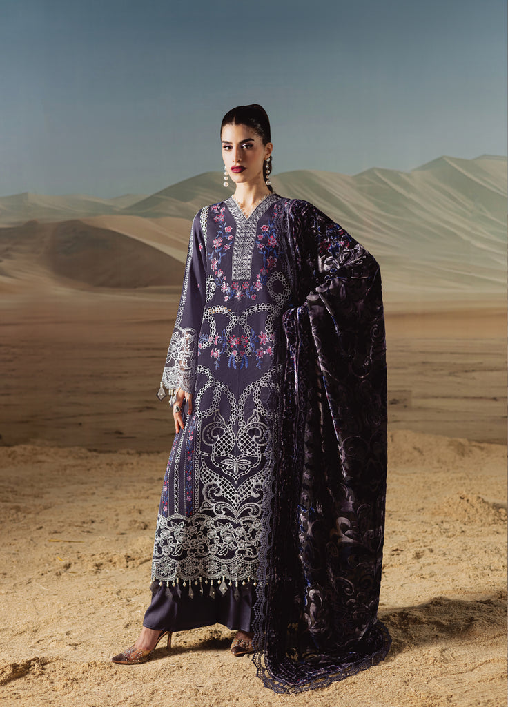 Amelia by Mahnur Stitched Luxury Cotrai Embroidered 3 Piece Suits