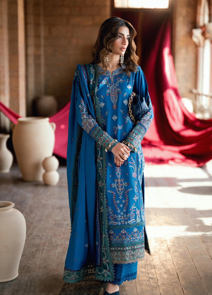Shades Of Winter by Florent Marina Twill Embroidered Suits 3 Piece