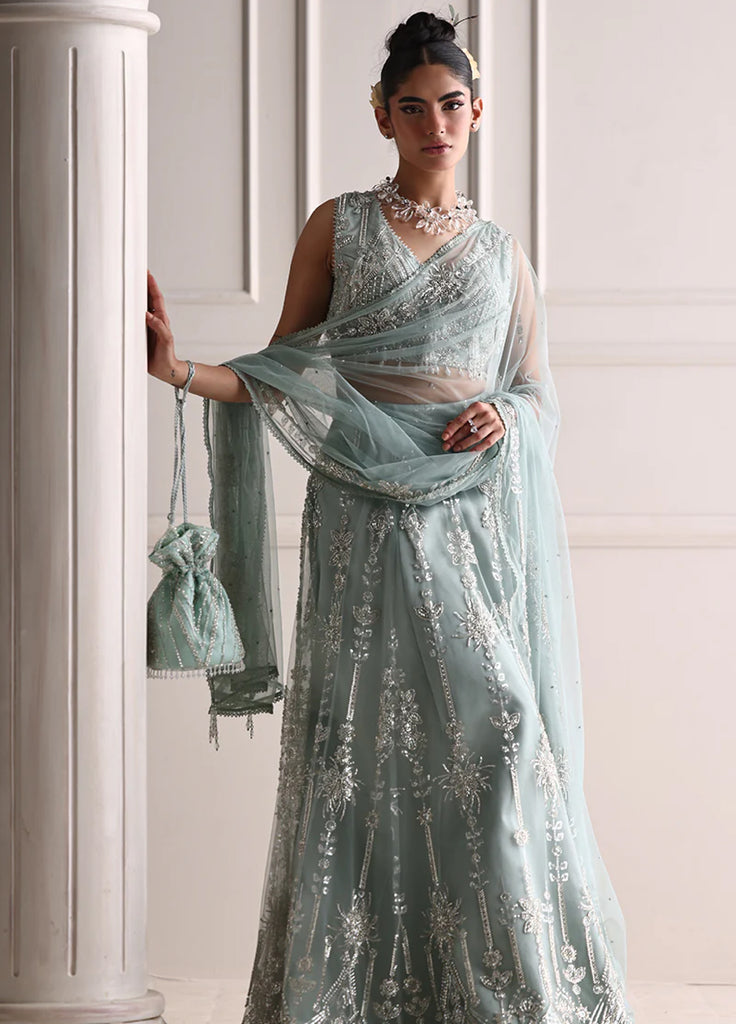 Women Net Embroidered Lehenga
