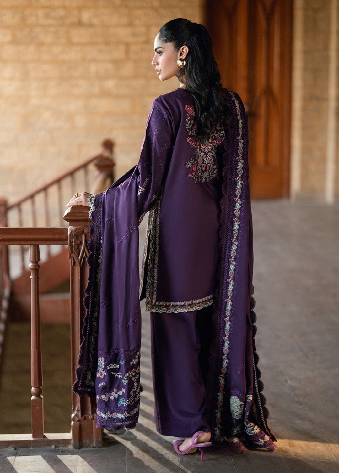 Shades Of Winter by Florent  Marina Twill Embroidered Suits 3 Piece