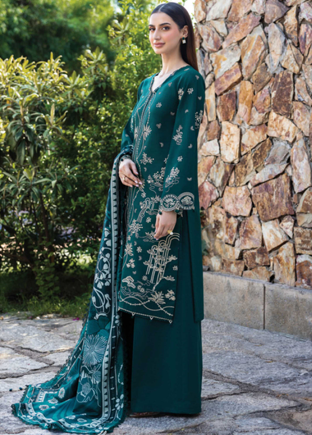 Eminence by Farasha Embroidered Khaddar Suits 3 Piece