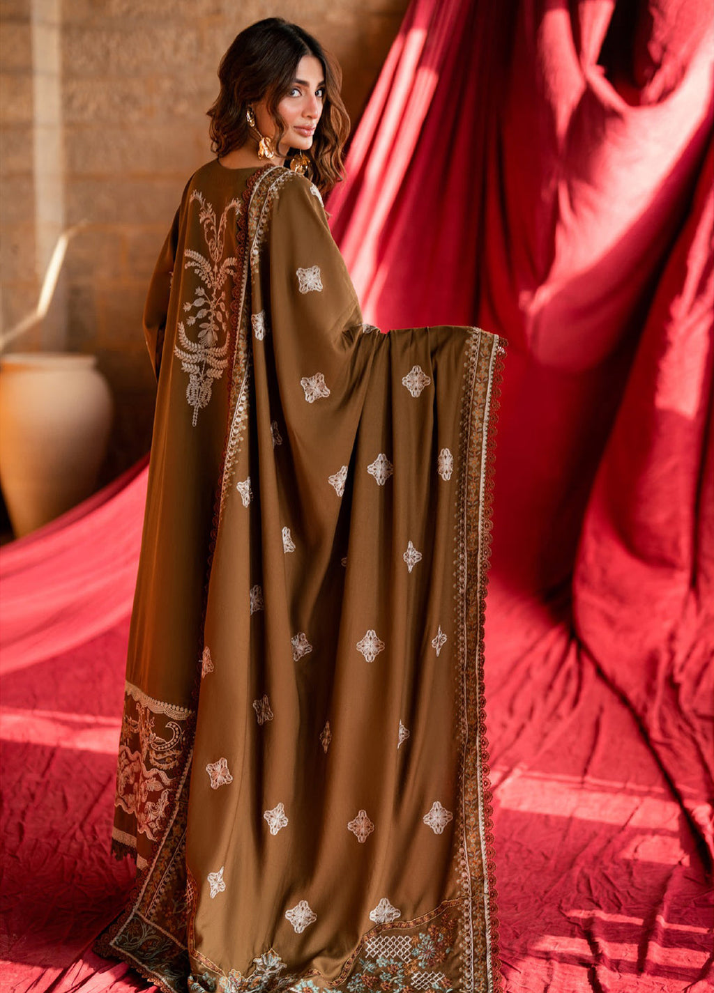 Shades Of Winter by Florent  Marina Twill Embroidered Suits 3 Piece