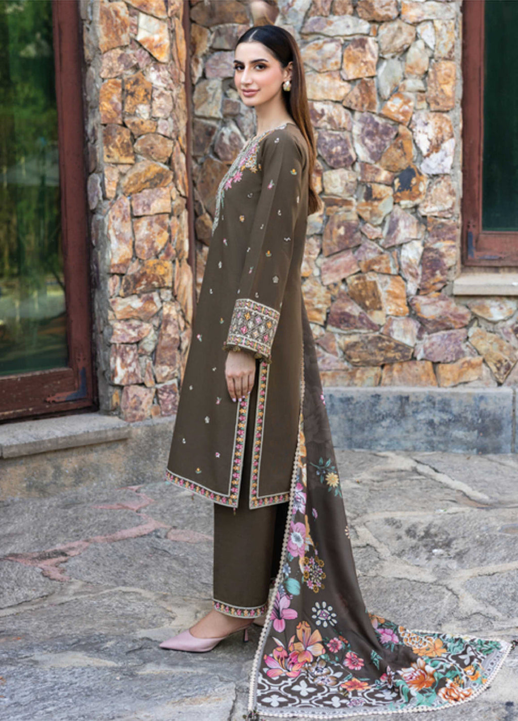Eminence by Farasha Embroidered Khaddar Suits  3 Piece