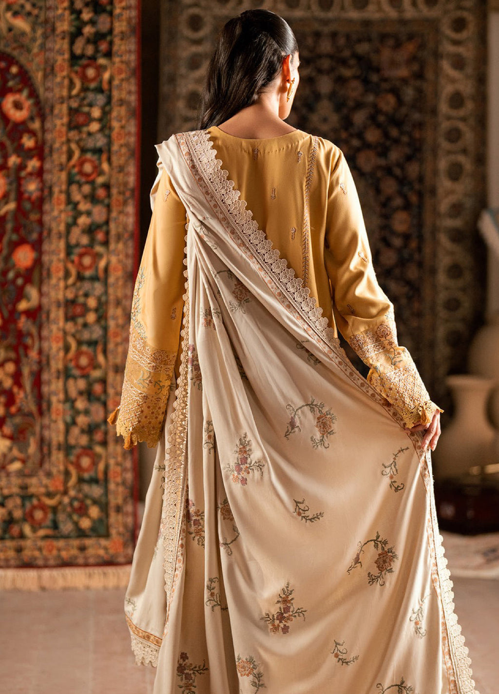 Shades Of Winter by Florent  Marina Twill Embroidered Suits 3 Piece