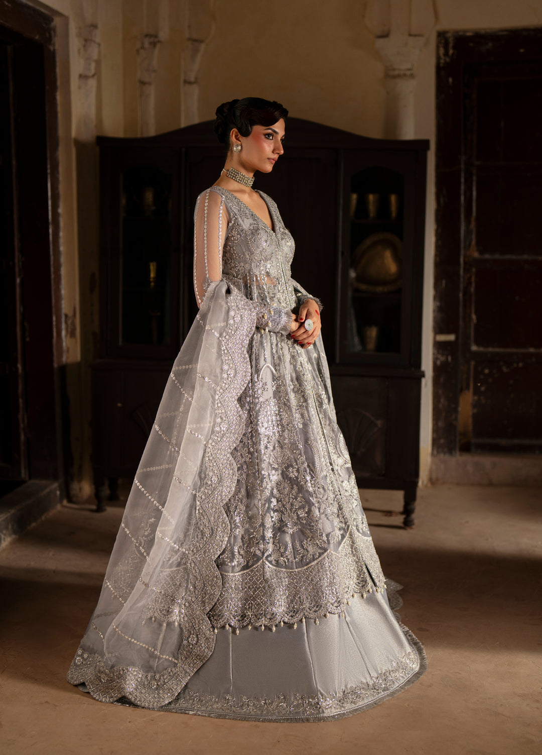 Dastan E Ishq by Ajr Festive Embroidered Net 3 Piece Suits