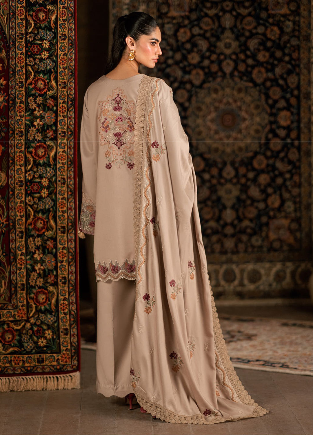 Shades Of Winter by Florent  Marina Twill Embroidered Suits 3 Piece