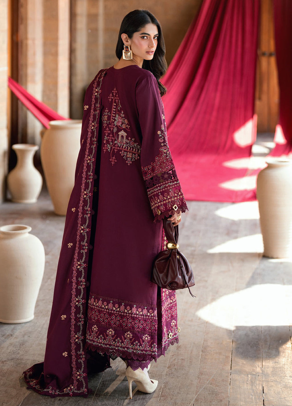 Shades Of Winter by Florent  Marina Twill Embroidered Suits 3 Piece