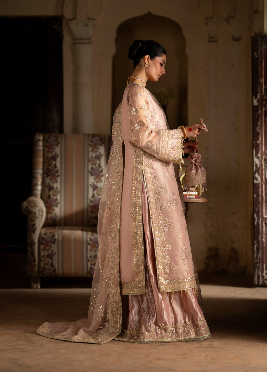 Dastan E Ishq by Ajr Festive EmbroideredNet 3 Piece Suits