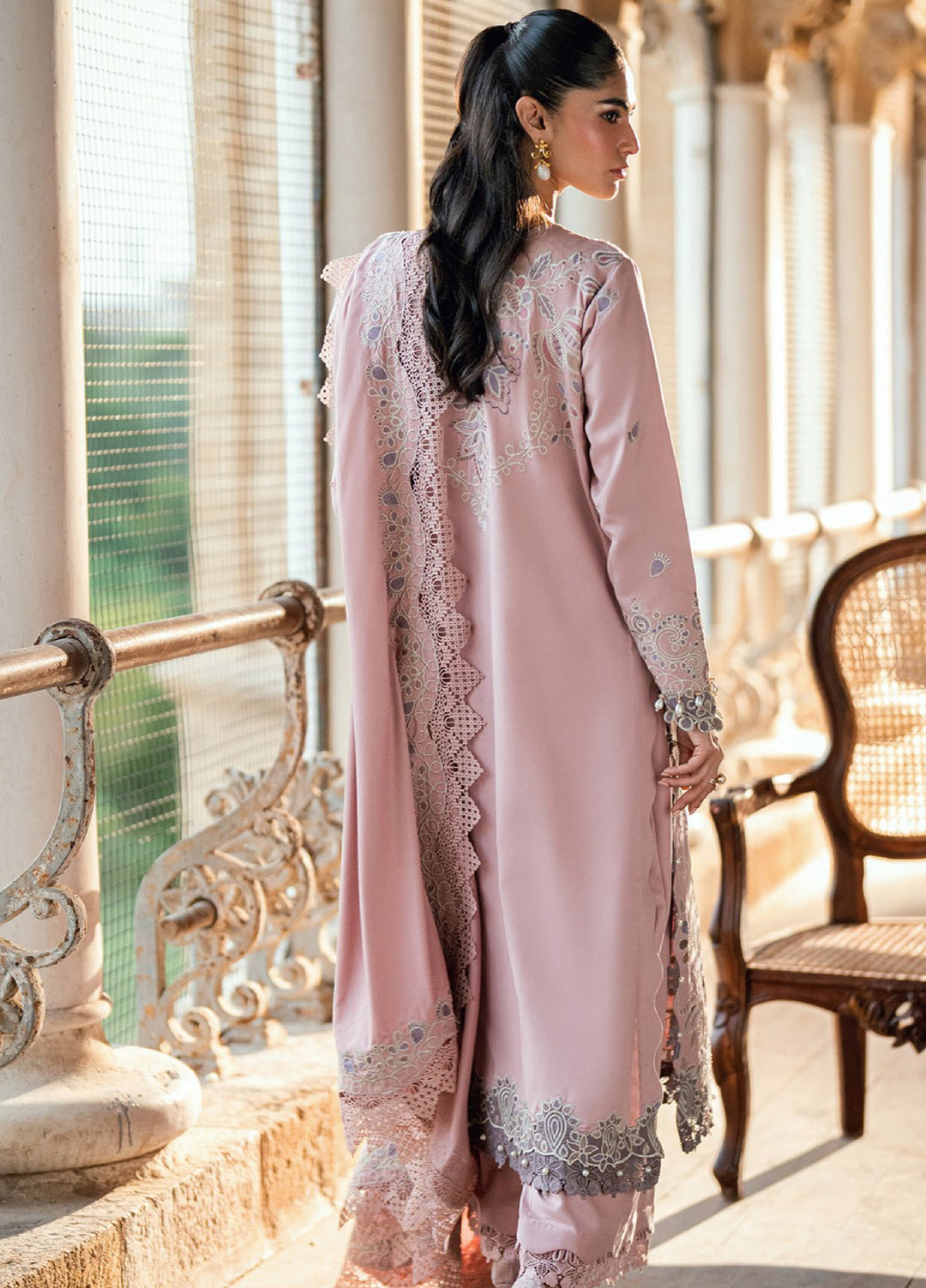 Shades Of Winter by Florent Marina Twill Embroidered Suits 3 Piece