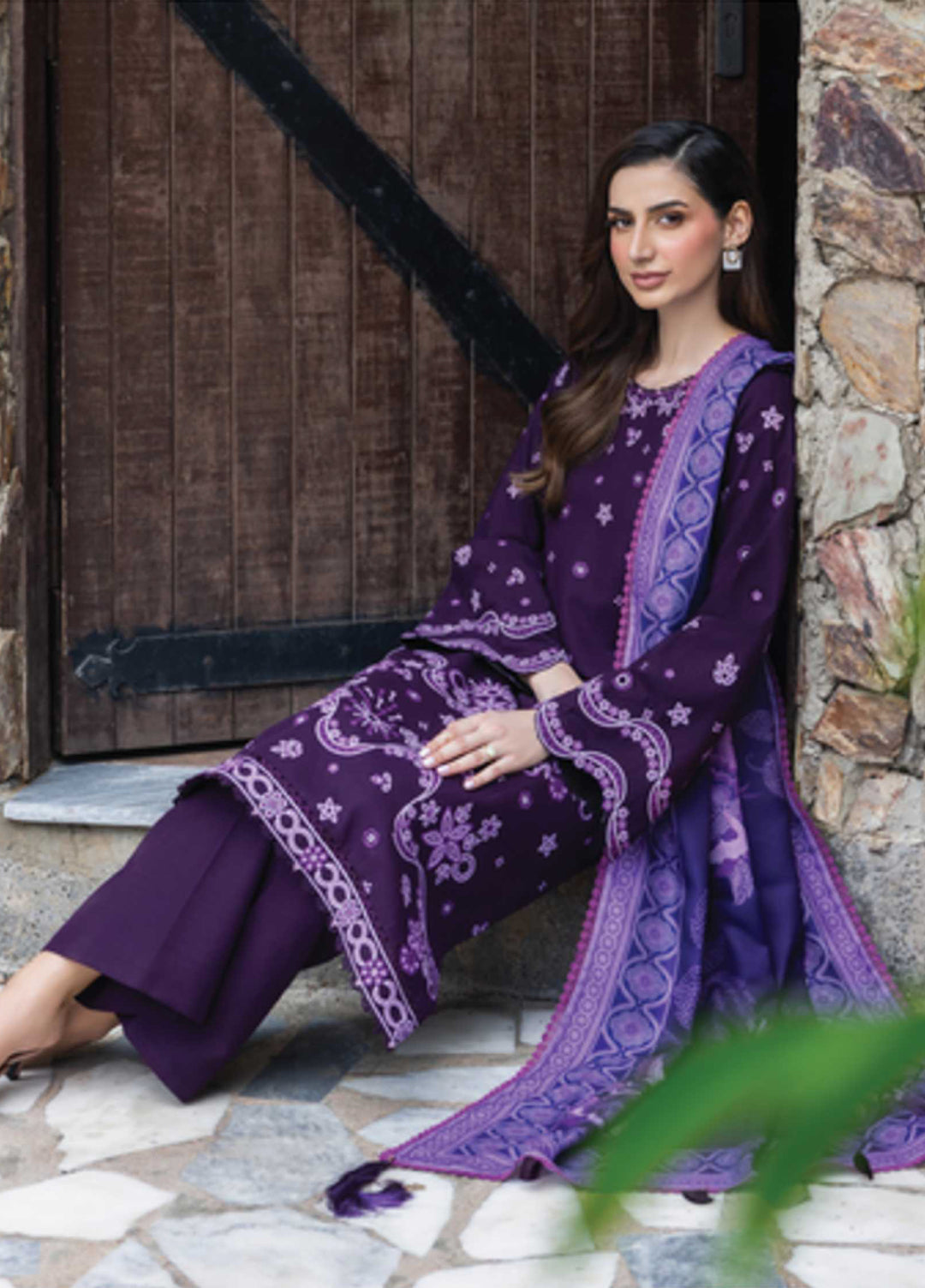 Eminence by Farasha Embroidered Khaddar Suits 3 Piece