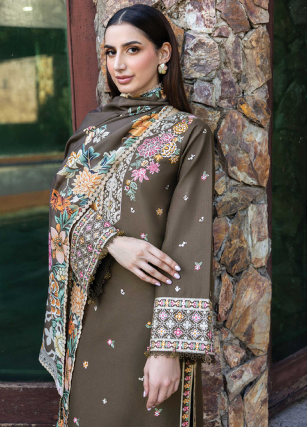 Eminence by Farasha Embroidered Khaddar Suits  3 Piece