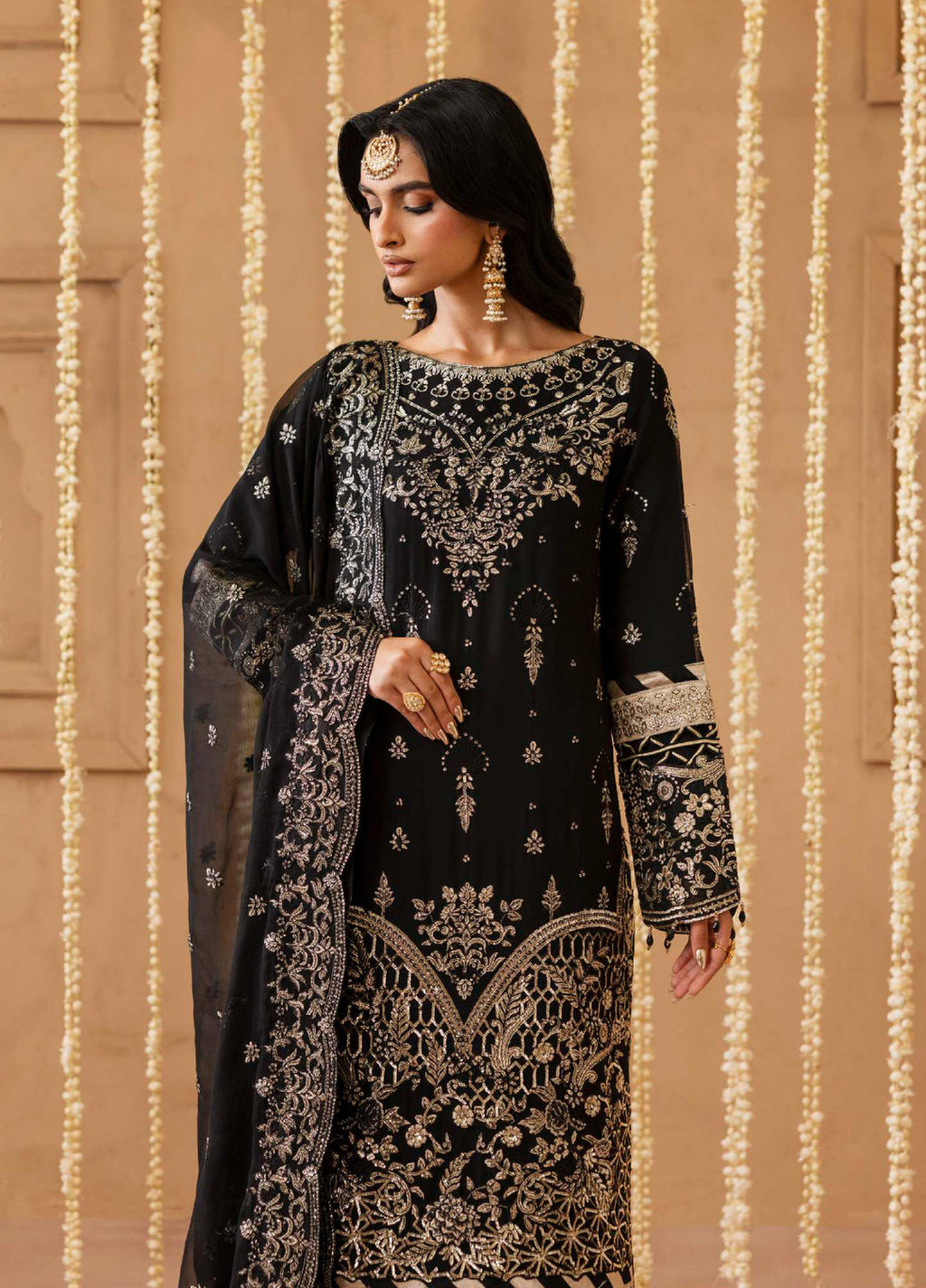 Shehrzadi by Emaan Adeel Unstitched Embroidered Chiffon 3 piece